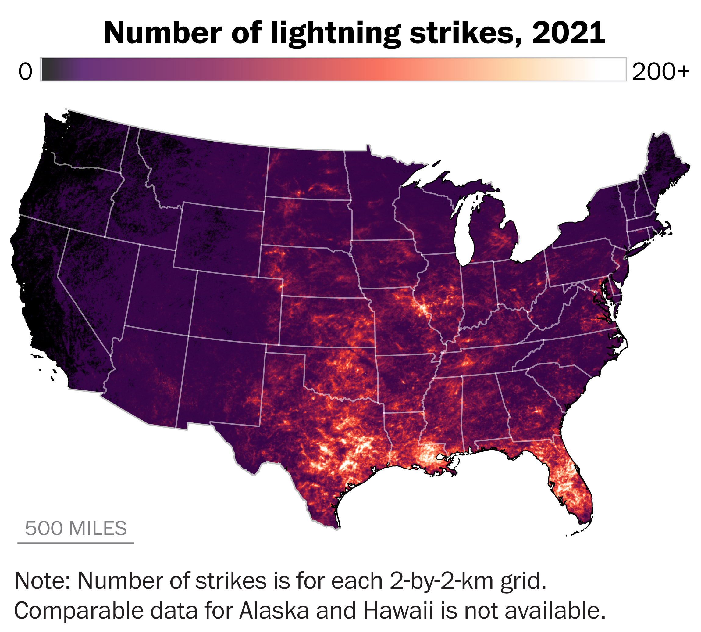 Washington Post Figure highlighting lightning intensity